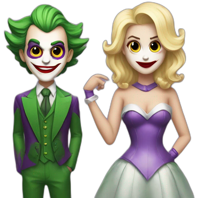 Joker y harley queen emoji