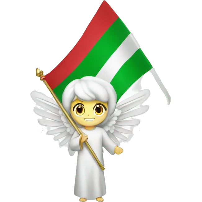 Iran flag with angel emoji