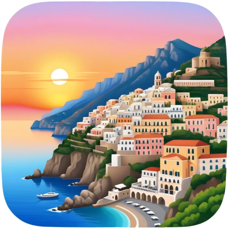Amalfi Coast sunset  emoji