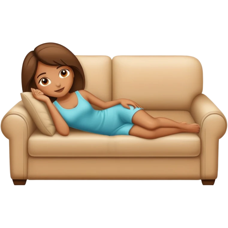 woman laying on a couch emoji