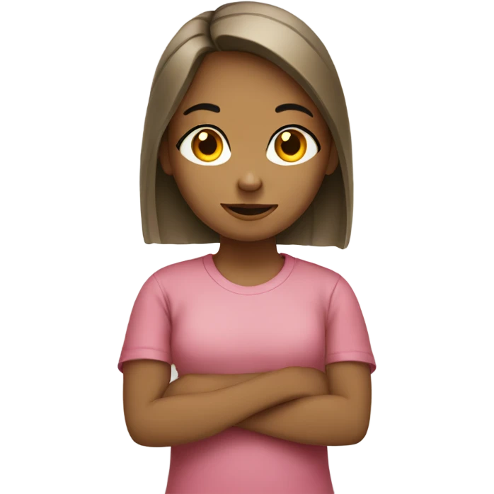 girl holding an L emoji