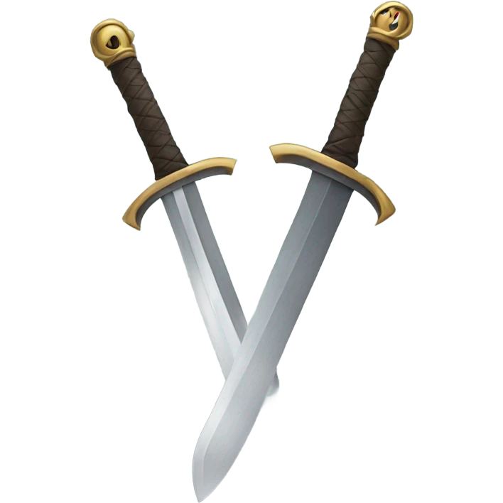Sword with a angry face emoji