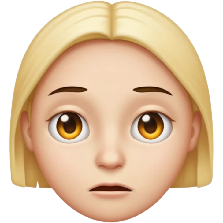 emoji with *NO* eyebrows staring into your soul  emoji