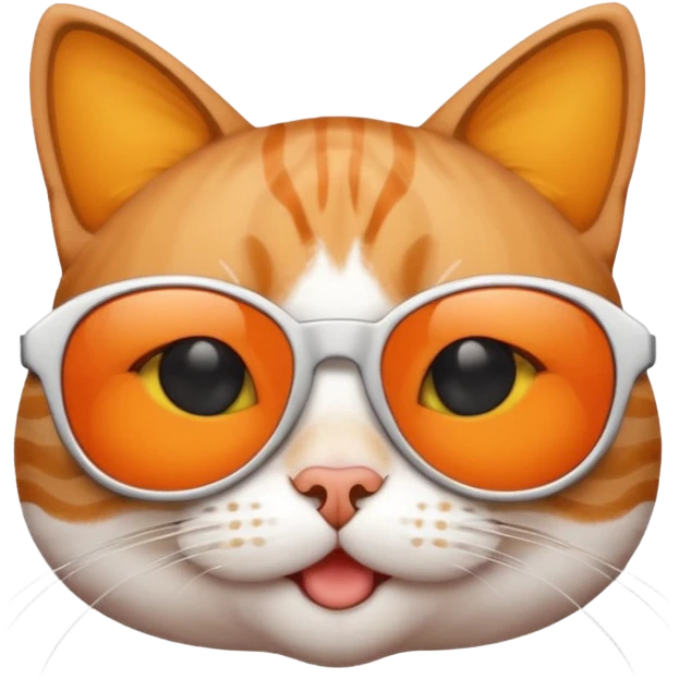 cat wearing sunglasses, playful expression emoji