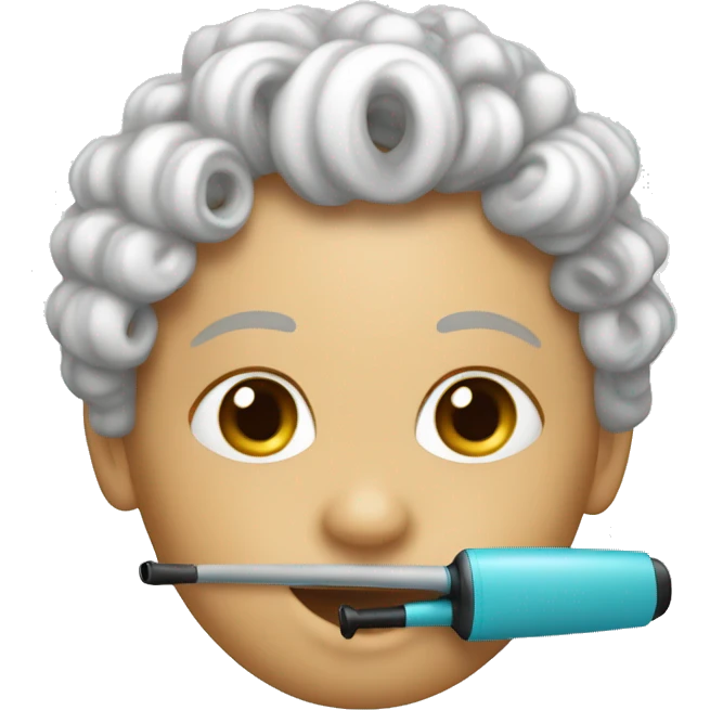 one plastic curler emoji
