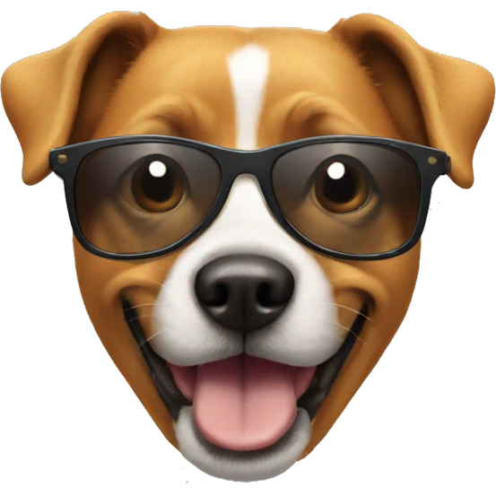 Dog wearing sunglasses  emoji