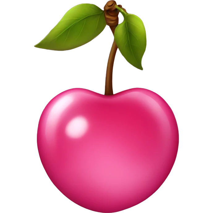 Pink cherry emoji