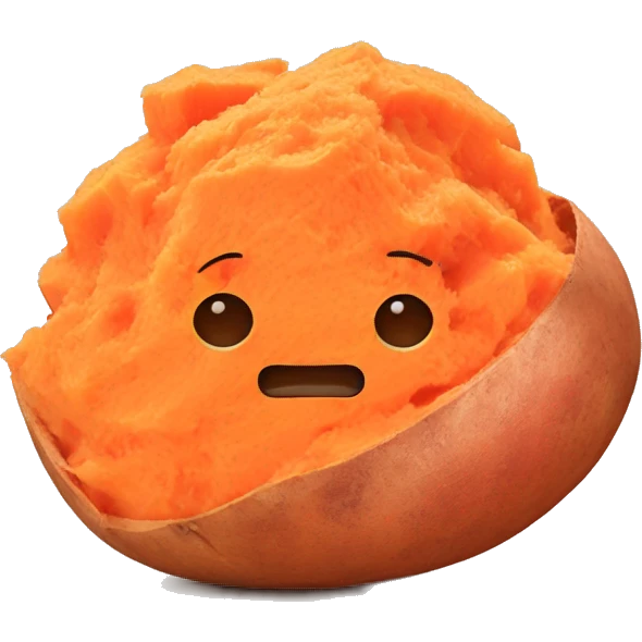 mashed sweet potatoes emoji