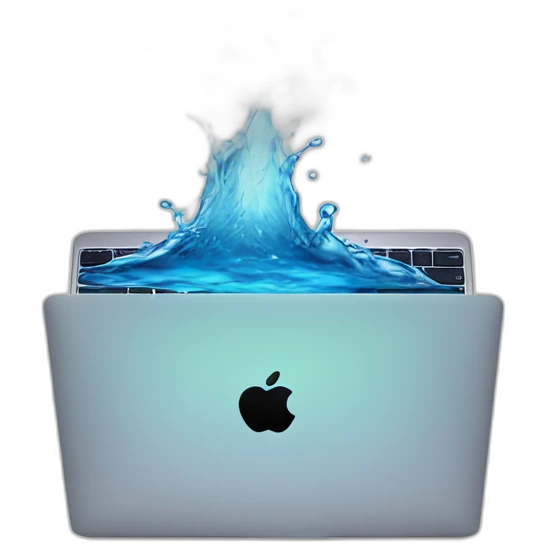 water spilled on macbook emoji