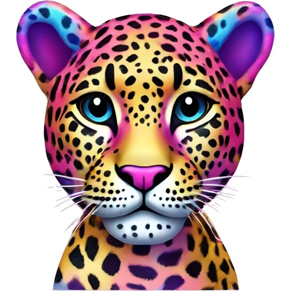 lisa frank rainbow leopard emoji