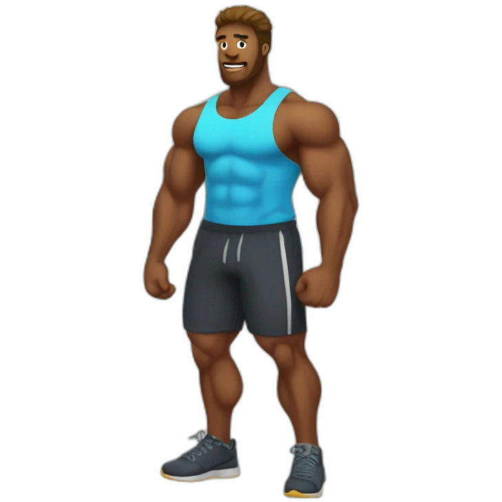 giga chad at the gym emoji