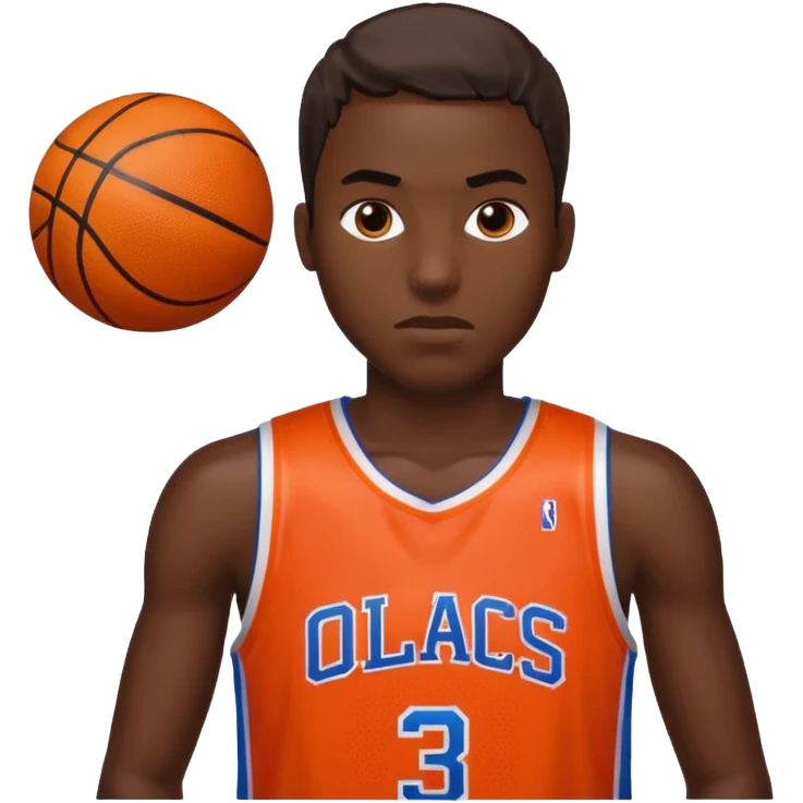 the portrait of basketball player emoji