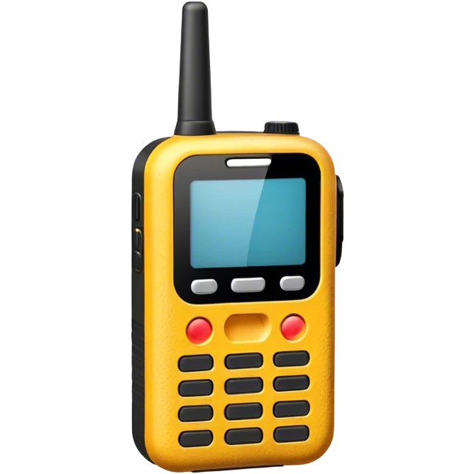 old school walkie talkie from side emoji
