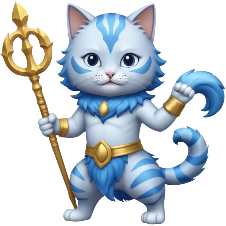 cat poseidon has sea powers emoji