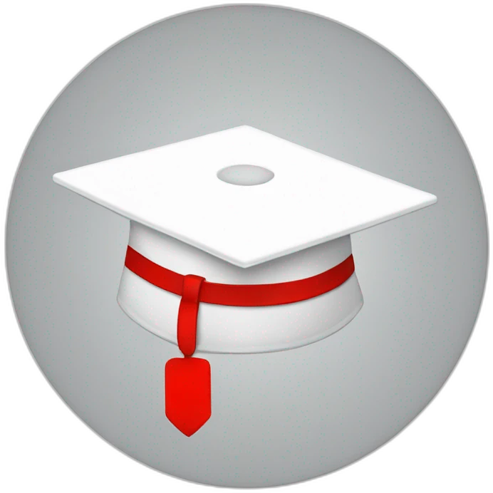 White Student cap with red medical cross  emoji
