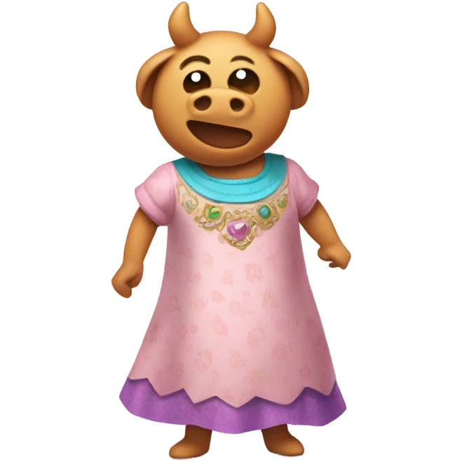 Cerdo con vestido emoji