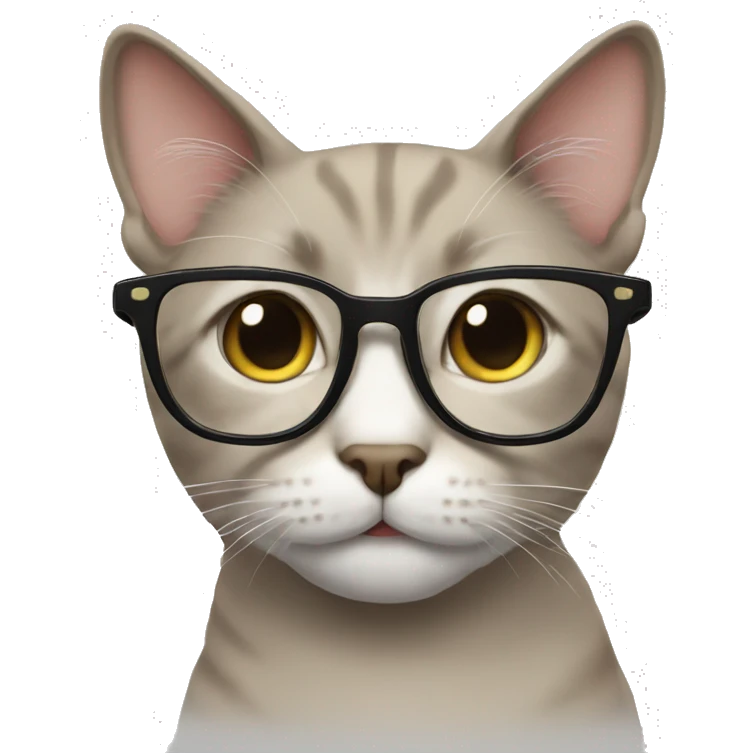 Cat wearing specs emoji