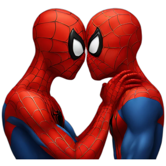 Spiderman kissing emoji