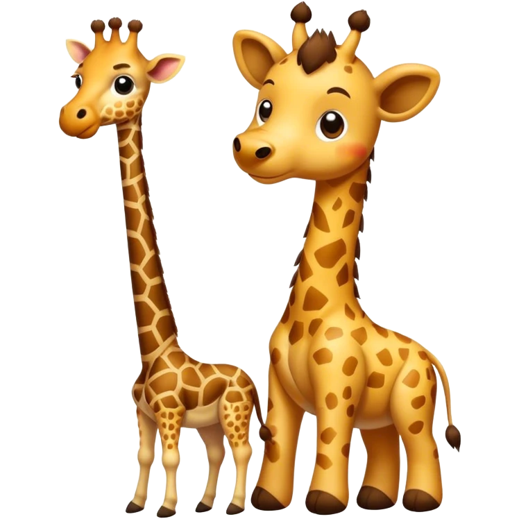 Puppy playing perudo with a giraffe emoji