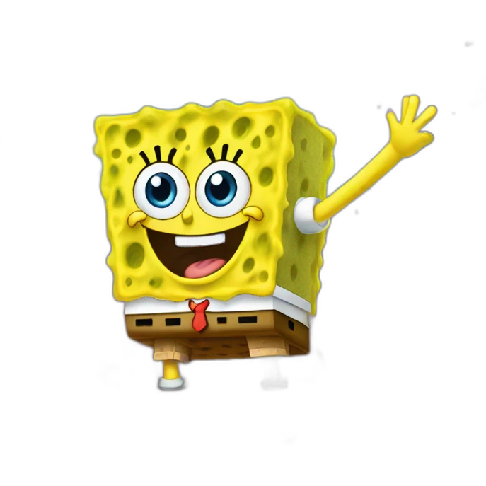 Sponge Bob at a rave emoji