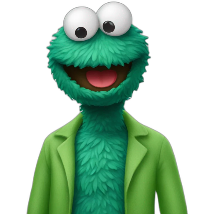 green cookie monster emoji