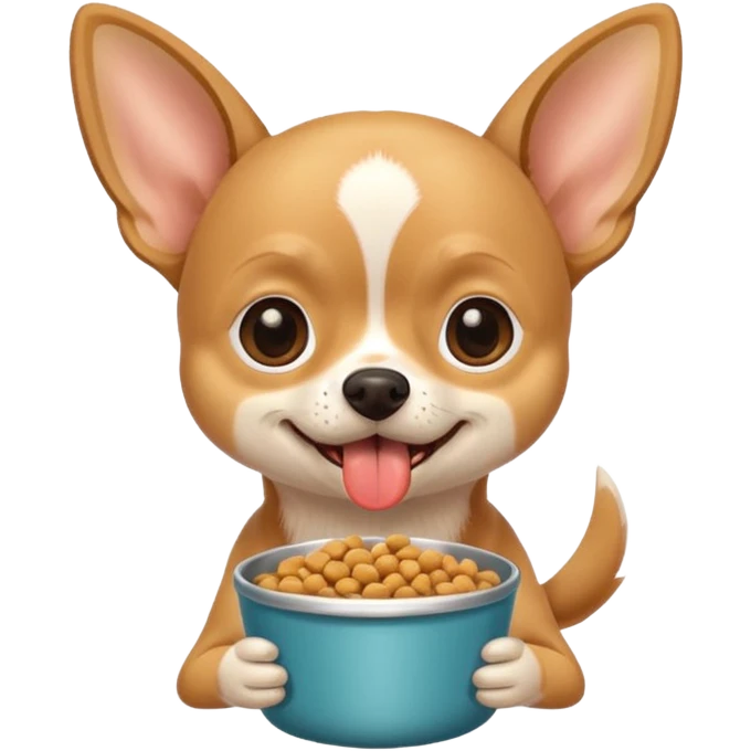 Chihuahua dog food area emoji