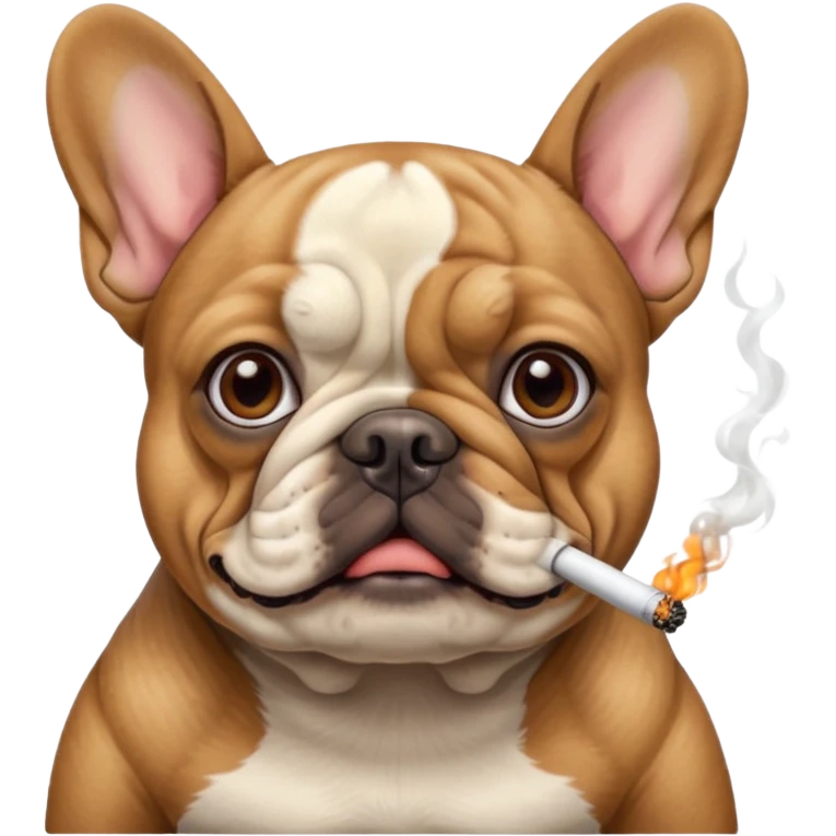 Frenchie smoking  emoji