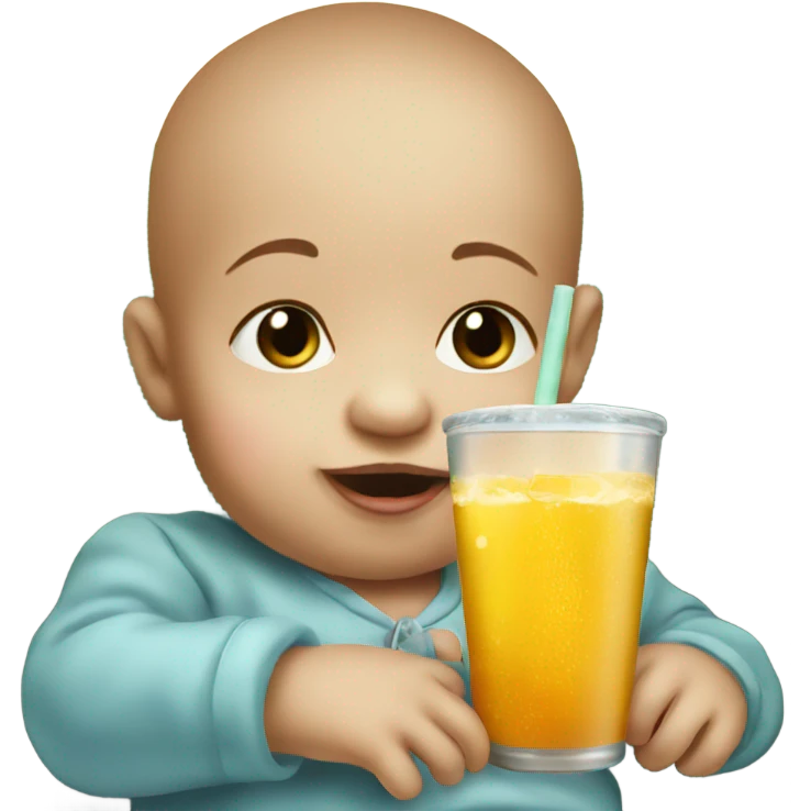 Baby with drink emoji