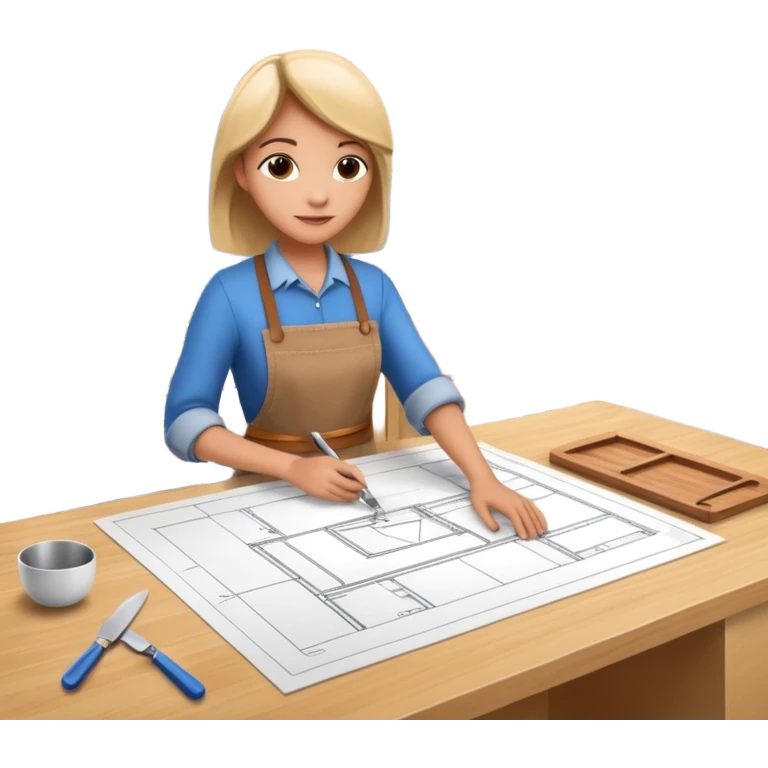 building and designing a new kitchen emoji