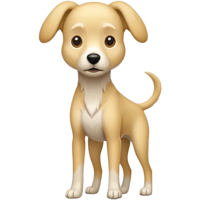 Blonde skinny dog emoji