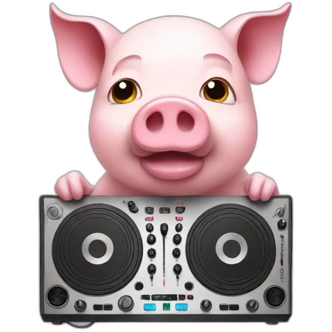 Dj pig emoji