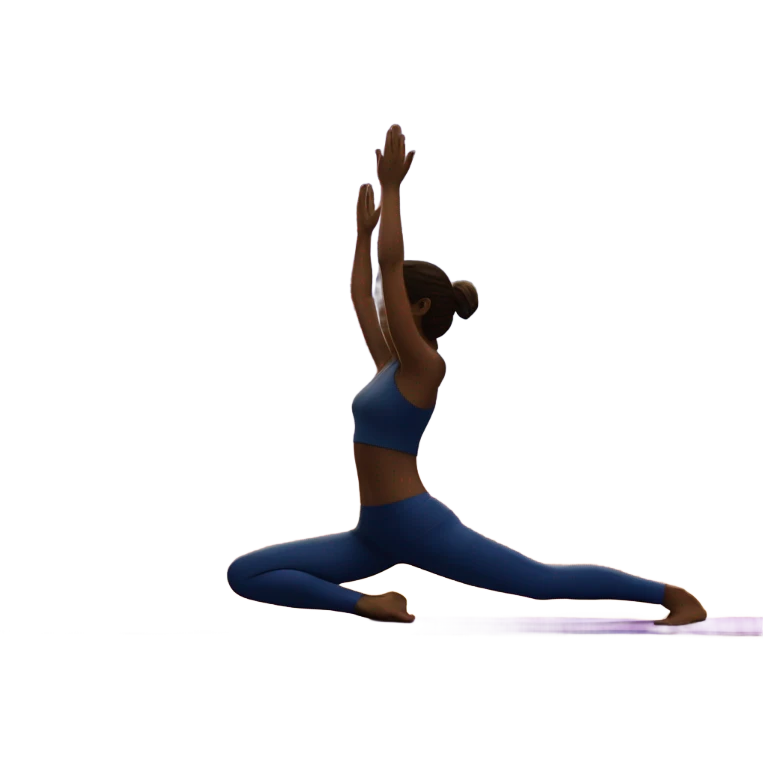 Yoga pose with comet crashing emoji