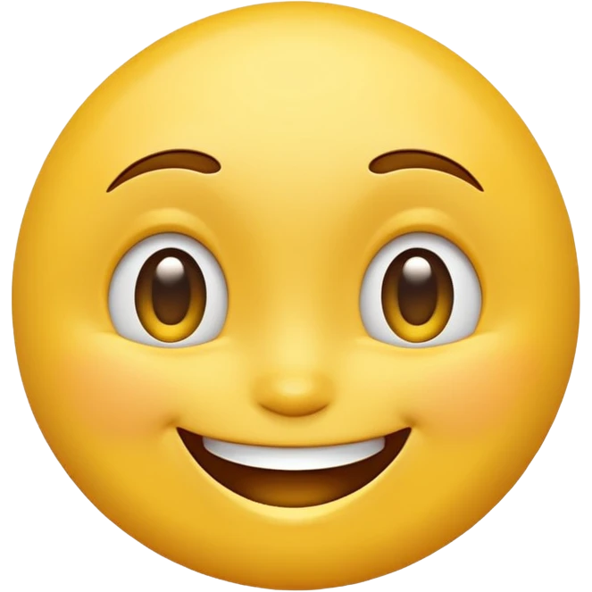 smiling face, bright yellow, simple expression emoji