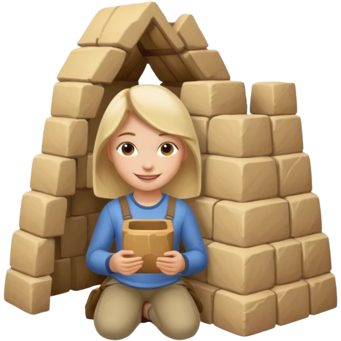 Girl Building a fort emoji