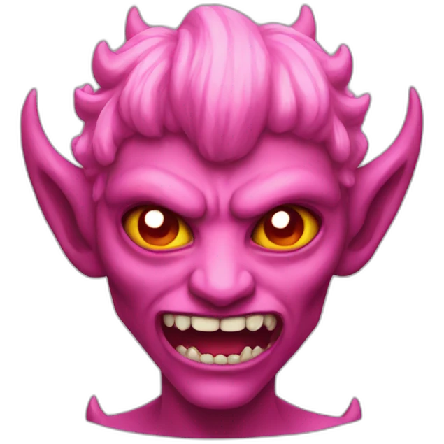 Pink demon emoji