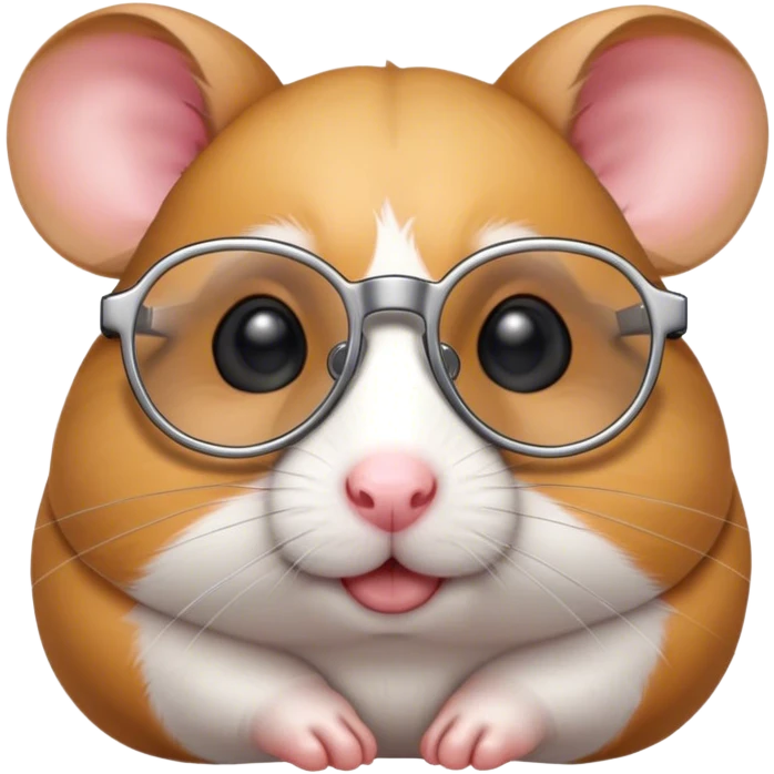 hamster with glasses emoji