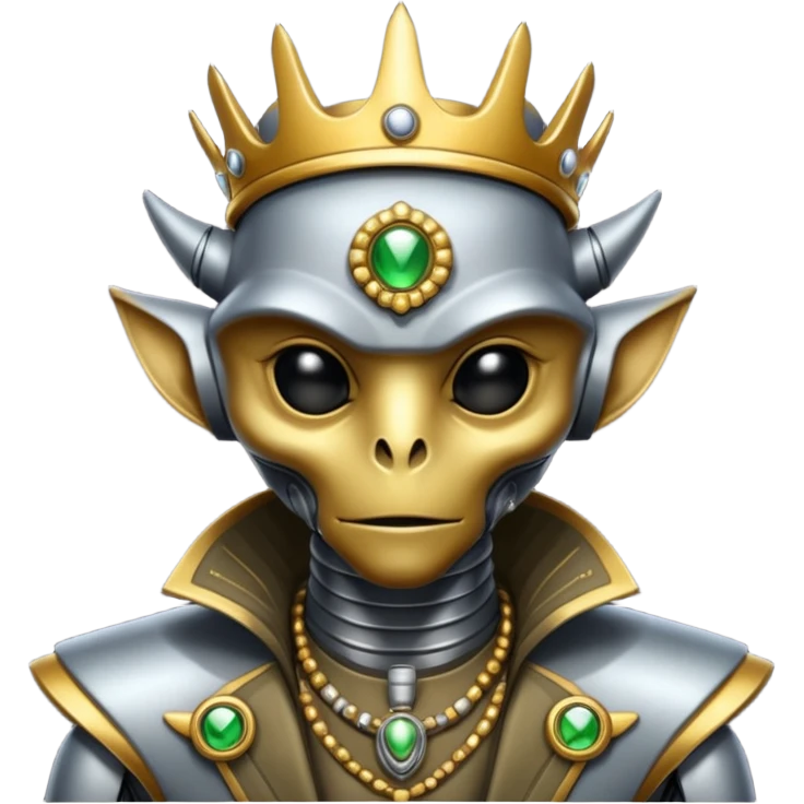 alien king robot mix with ancient animals gangster emoji