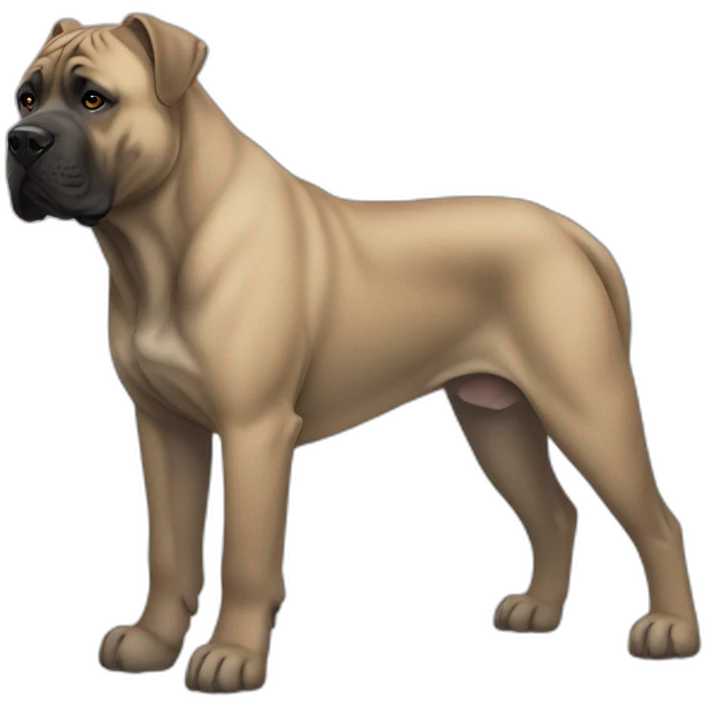 dog Cane Corso color fawn full body emoji