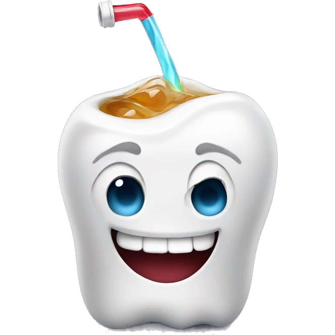 Molar drinking soda emoji