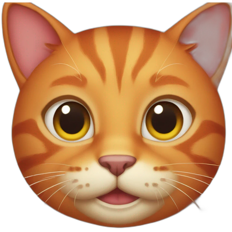 Red cat smiling emoji