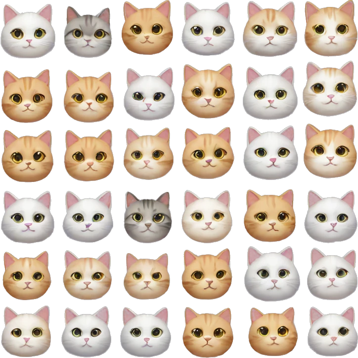 20 chubby kittens emoji