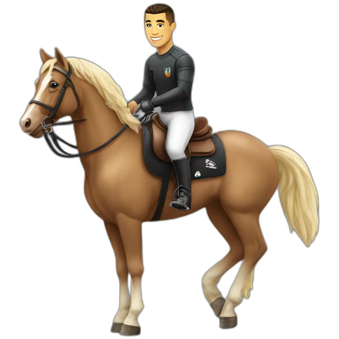 Ronaldo sur un cheval  emoji