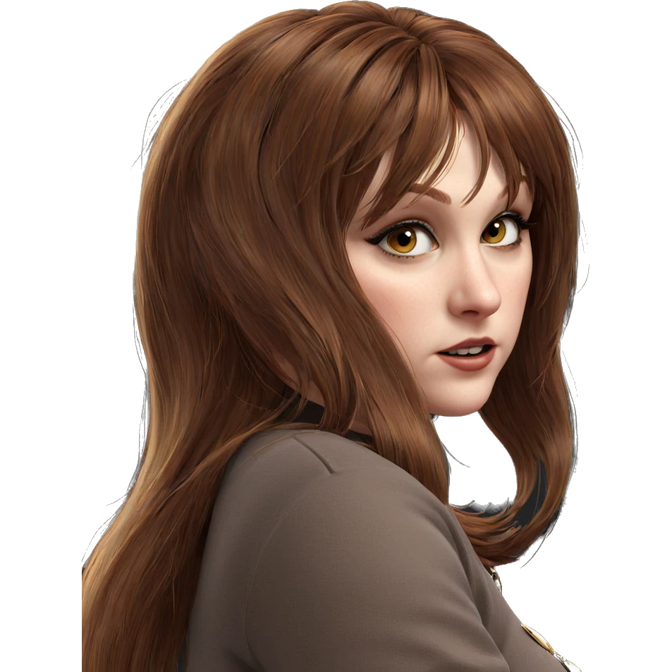 girl with brown hair jewelry emoji