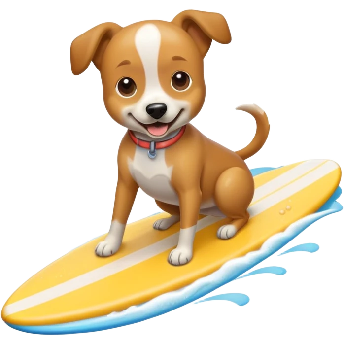 Surfing dog  emoji