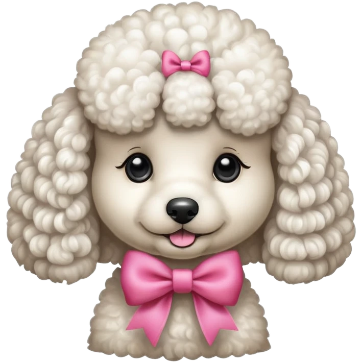 Poodle with a bow emoji