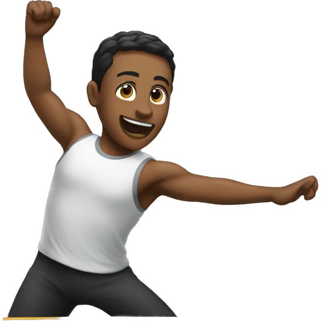 A person who makes a competition trampoline emoji