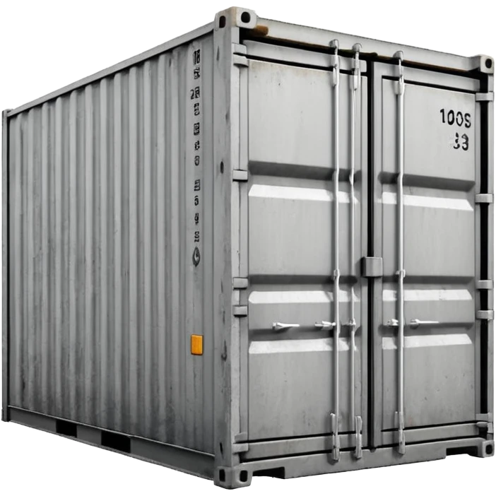 shipping container cast in raw grey concrete emoji