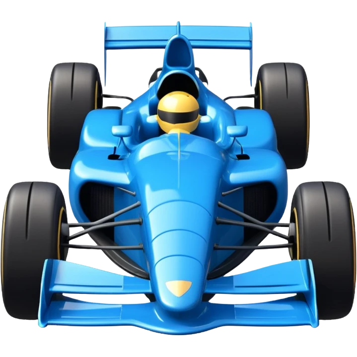 blue Formula car emoji