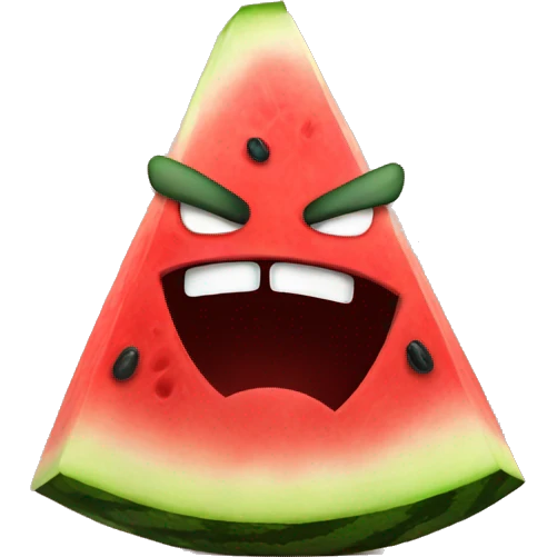Angry watermelon emoji