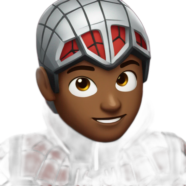 Miles morales en tenue de Spiderman emoji